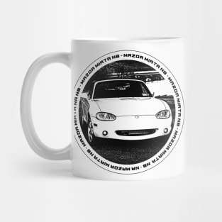 Mazda Miata MX-5 NB Black 'N White 4 Mug